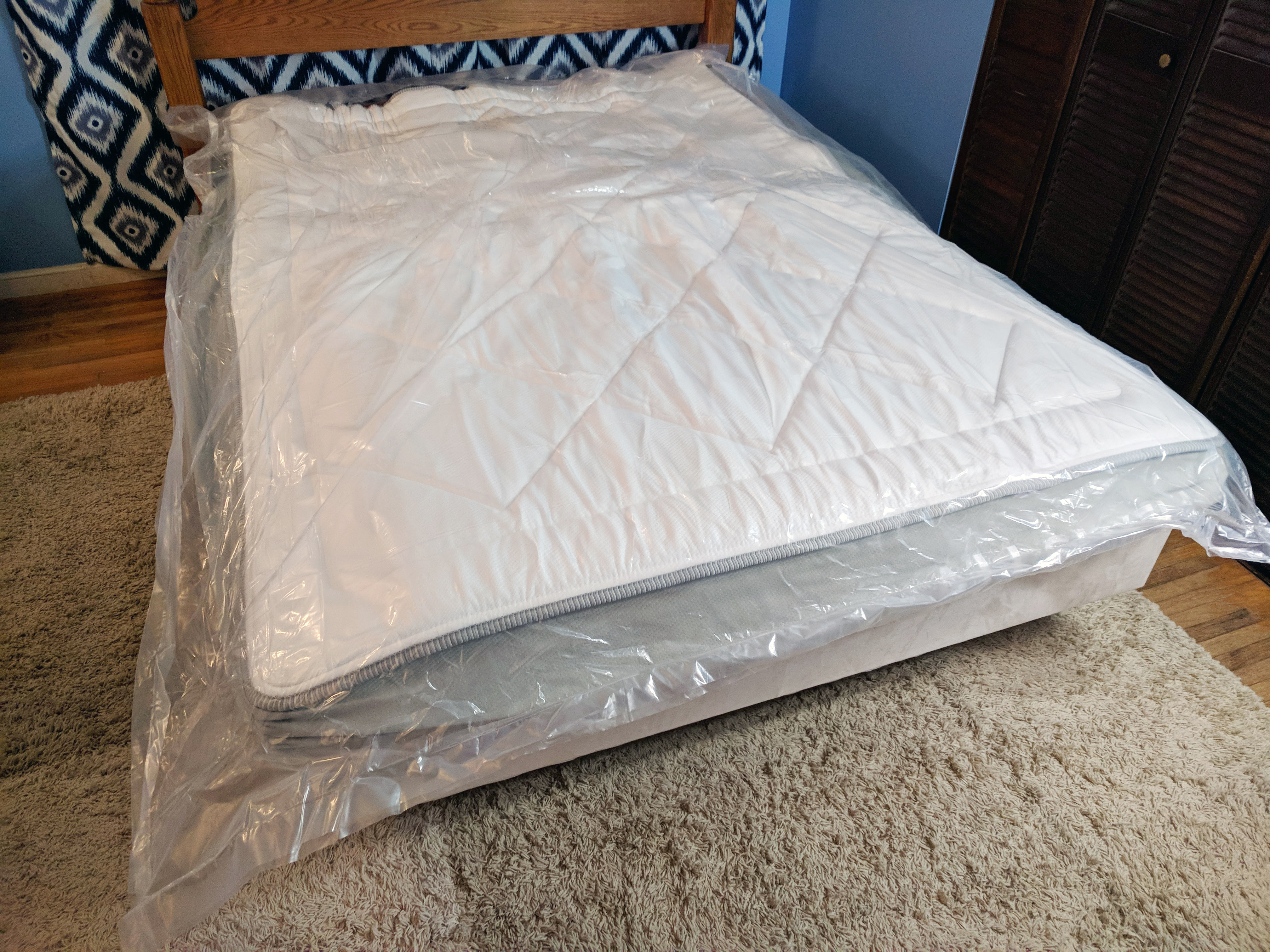 allswell mattress unrolled in package