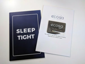 Ecosa Mattress Opener and Pamphlet