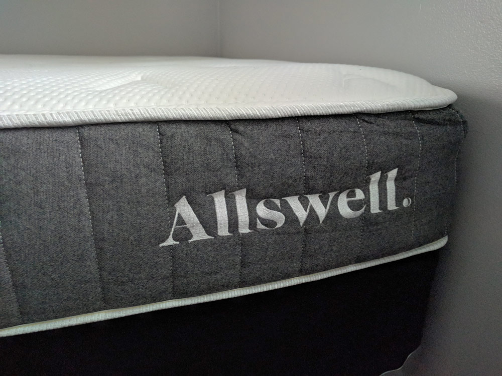 The Allswell Mattress Side with Logo