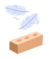Feather and Brick